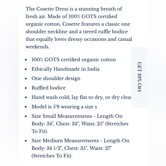 Cleobella One‎ Shoulder Cosette Mini Dress - M - Picture 14 of 14